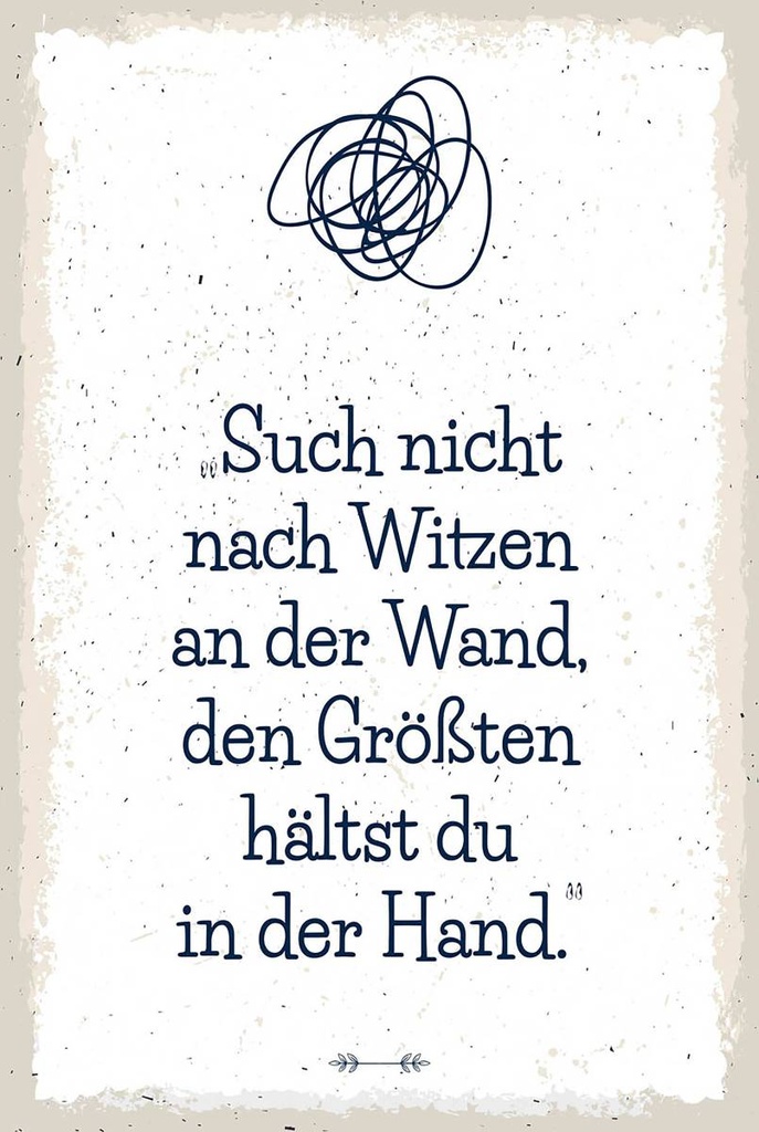 Holzschild 18x12 cm Such nicht nach Witzen an der Wand