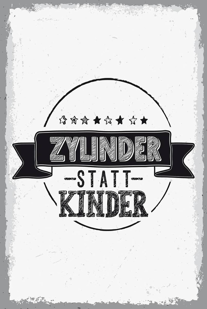 Holzschild 18x12 cm lustig Zylinder statt Kinder
