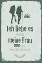 Holzschild 18x12 cm Ich liebe meine Frau mit wandert