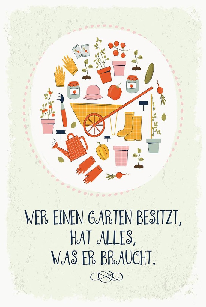 Holzschild 18x12 cm Wer Garten besitzt hat alles