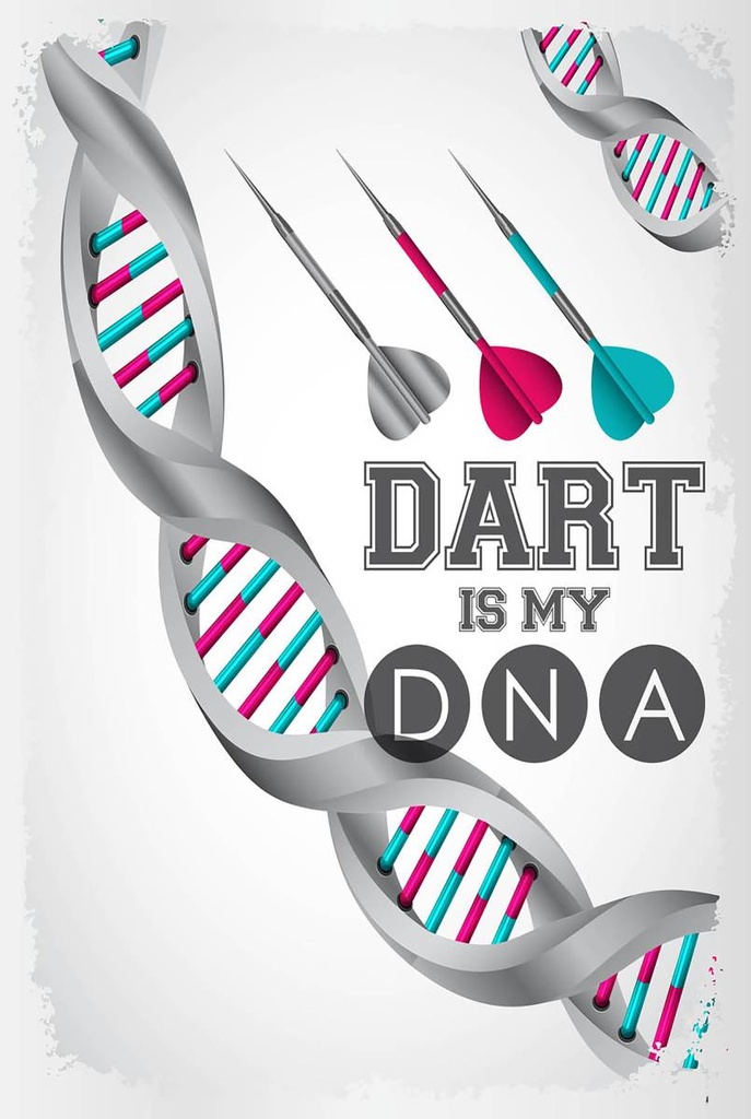 Holzschild 18x12 cm Sportart Dart is my DNA