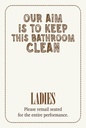 Holzschild 18x12 cm Keep this bathroom clean