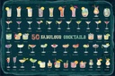 Holzschild 12x18 cm Alkohol 50 Fabulous Cocktails Drinks