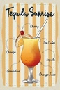 Holzschild 18x12 cm Alkohol Tequila Sunrise Cherry Orange