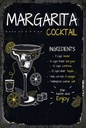 Holzschild 18x12 cm Margarita Cocktail Recipe