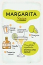 Holzschild 18x12 cm Margarita Recipe orange lime