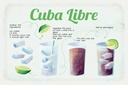 Holzschild 12x18 cm Cuba Libre Cocktail Recipe