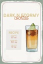 Holzschild 18x12 cm Dark n Stormy Cocktail Recipe