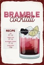 Holzschild 18x12 cm Bramble Cocktail Recipe Gin