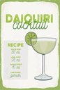 Holzschild 18x12 cm Daiquiri Cocktail Recipe