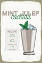 Holzschild 18x12 cm Mint Julep Cocktail Recipe