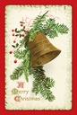 Holzschild 18x12 cm Weihnachten Christmas Glocke Winter