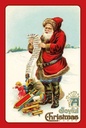 Holzschild 18x12 cm Weihnachten Santa Clause Schnee