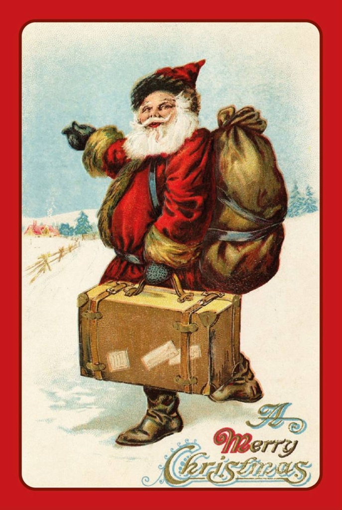 Holzschild 18x12 cm Weihnachten merry Christmas Schnee
