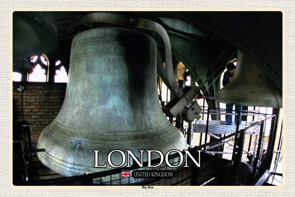 Holzschild 12x18 cm London UK England Big Ben Bildmotiv Reisemotiv Abenteuer Reisen