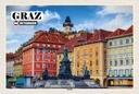 Holzschild 12x18 cm Graz Österreich Altstadt Bildmotiv Reisemotiv Abenteuer Reisen