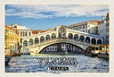Holzschild 12x18 cm Venedig Italien Rialto Brücke Bildmotiv Reisemotiv Abenteuer Reisen