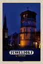 Holzschild 18x12 cm Düsseldorf Schlossturm Baukunst Bildmotiv Reisemotiv Abenteuer Reisen