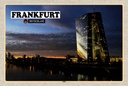 Holzschild 12x18 cm Frankfurt EZB Neubau Bildmotiv Reisemotiv Abenteuer Reisen
