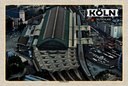 Holzschild 12x18 cm Köln Blick auf Hauptbahnhof Bildmotiv Reisemotiv Abenteuer Reisen
