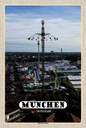 Holzschild 18x12 cm München Ludwigvorstadt Kirmes Bildmotiv Reisemotiv Abenteuer Reisen