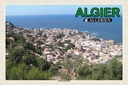 Holzschild 12x18 cm Algier Algerien Stadtteil Bologhine Bildmotiv Reisemotiv Abenteuer Reisen