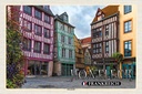 Holzschild 12x18 cm Honfleur Frankreich Innenstadt