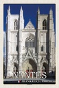 Holzschild 18x12 cm Nantes Frankreich Kathedrale