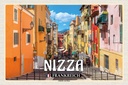 Holzschild 12x18 cm Nizza Frankreich Altstadt von Nizza