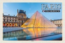 Holzschild 12x18 cm Paris Frankreich Louvre Museum