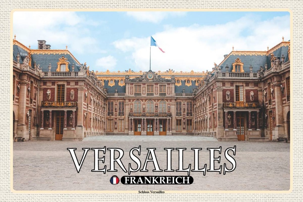 Holzschild 12x18 cm Versailles Frankreich Schloss Versailles