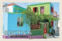 Holzschild 12x18 cm Rhodos Griechenland Koskinou Gasse Bildmotiv Reisemotiv Abenteuer Reisen