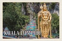 Holzschild 12x18 cm Kuala Lumpur Malaysia Batu Caves Bildmotiv Reisemotiv Abenteuer Reisen