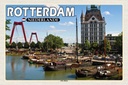 Holzschild 12x18 cm Rotterdam Niederlande Alter Hafen Boote Bildmotiv Reisemotiv Abenteuer Reisen