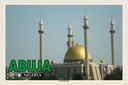 Holzschild 12x18 cm Abuja Nigeria Nationalmoschee Bildmotiv Reisemotiv Abenteuer Reisen