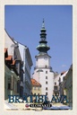 Holzschild 18x12 cm Bratislava Slowakei Michaelertor