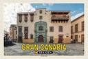 Holzschild 12x18 cm Gran Canaria Reisen Spanien Casa de Colon Muesum Bildmotiv Reisemotiv Abenteuer