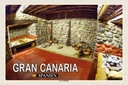 Holzschild 12x18 cm Gran Canaria Spanien Cueva Pintada Höhle Bildmotiv Reisemotiv Abenteuer Reisen