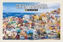 Holzschild 12x18 cm Gran Canaria Spanein Las Palmas Stadt Bildmotiv Reisemotiv Abenteuer Reisen
