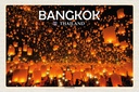 Holzschild 12x18 cm Bangkok Thailand Loy Krathong Lichterfest Bildmotiv Reisemotiv Abenteuer Reisen
