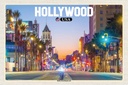 Holzschild 12x18 cm Hollywood USA Boulevard Bildmotiv Reisemotiv Abenteuer Reisen
