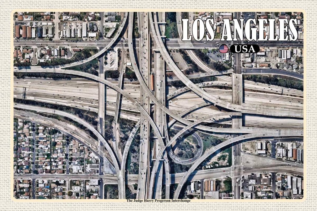Holzschild 12x18 cm Los Angeles USA Judge Harry Pregerson Bildmotiv Reisemotiv Abenteuer Reisen