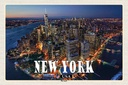 Holzschild 12x18 cm New York USA Big Apple Hochhäuser Bildmotiv Reisemotiv Abenteuer Reisen