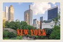 Holzschild 12x18 cm New York Reisemotiv Abenteuer Reisen USA Central Park - The Pond See Bildmotiv
