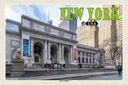 Holzschild 12x18 cm New York USA Public Library Bibliothek Bildmotiv Reisemotiv Abenteuer Reisen