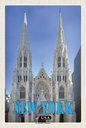 Holzschild 18x12 cm New York USA St. Patrick's Cathedral Bildmotiv Reisemotiv Abenteuer Reisen