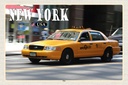 Holzschild 12x18 cm New York USA Taxi Straßen Bildmotiv Reisemotiv Abenteuer Reisen