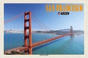 Holzschild 12x18 cm San Francisco USA Golden Gate Bridge Bildmotiv Reisemotiv Abenteuer Reisen