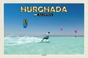 Holzschild 12x18 cm Hurghada Ägypten Kitesurfer Bildmotiv Reisemotiv Abenteuer Reisen