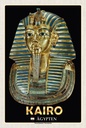 Holzschild 18x12 cm Kairo Ägypten Tutanchamuns Totenmaske Bildmotiv Reisemotiv Abenteuer Reisen